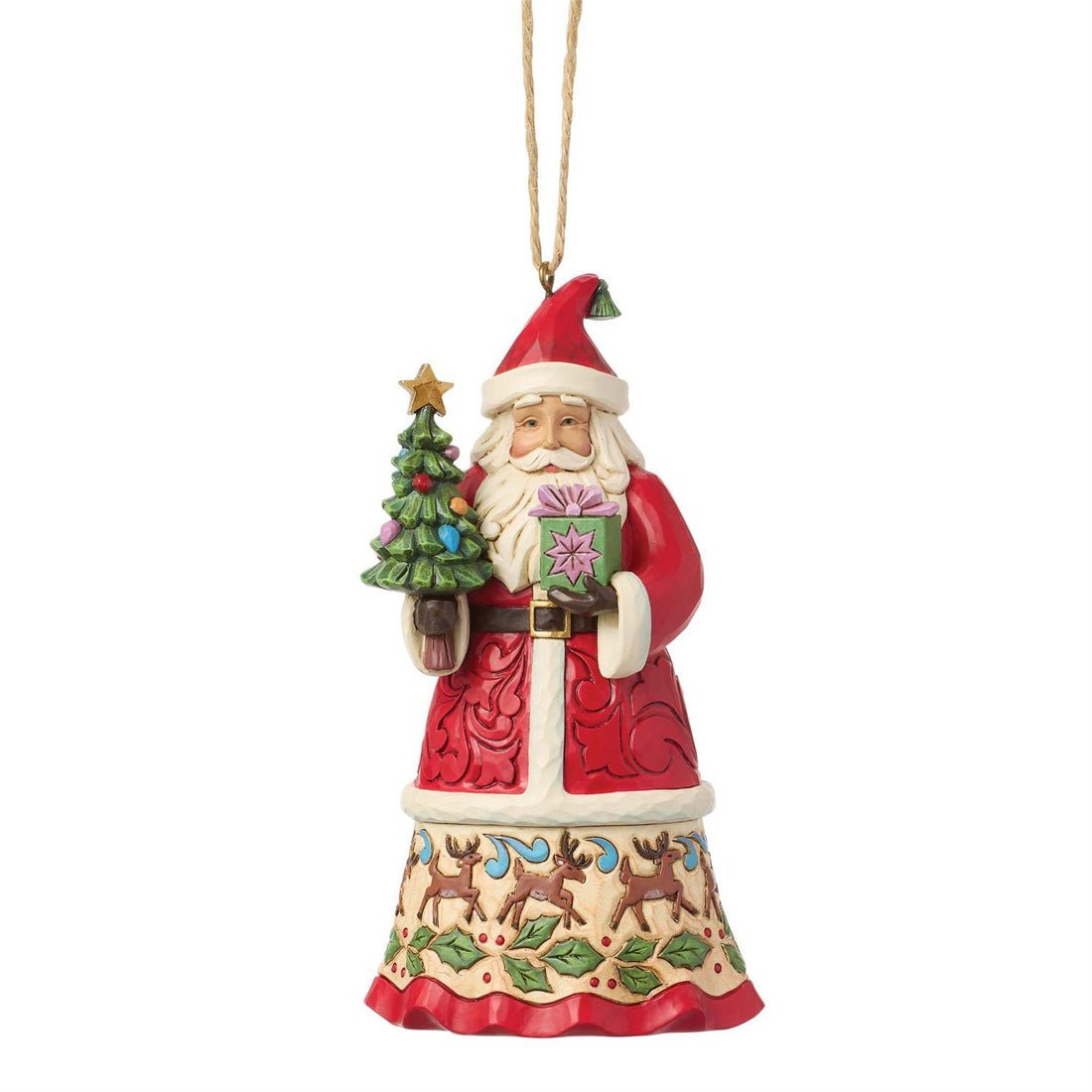 Santa With Gifts Ornament