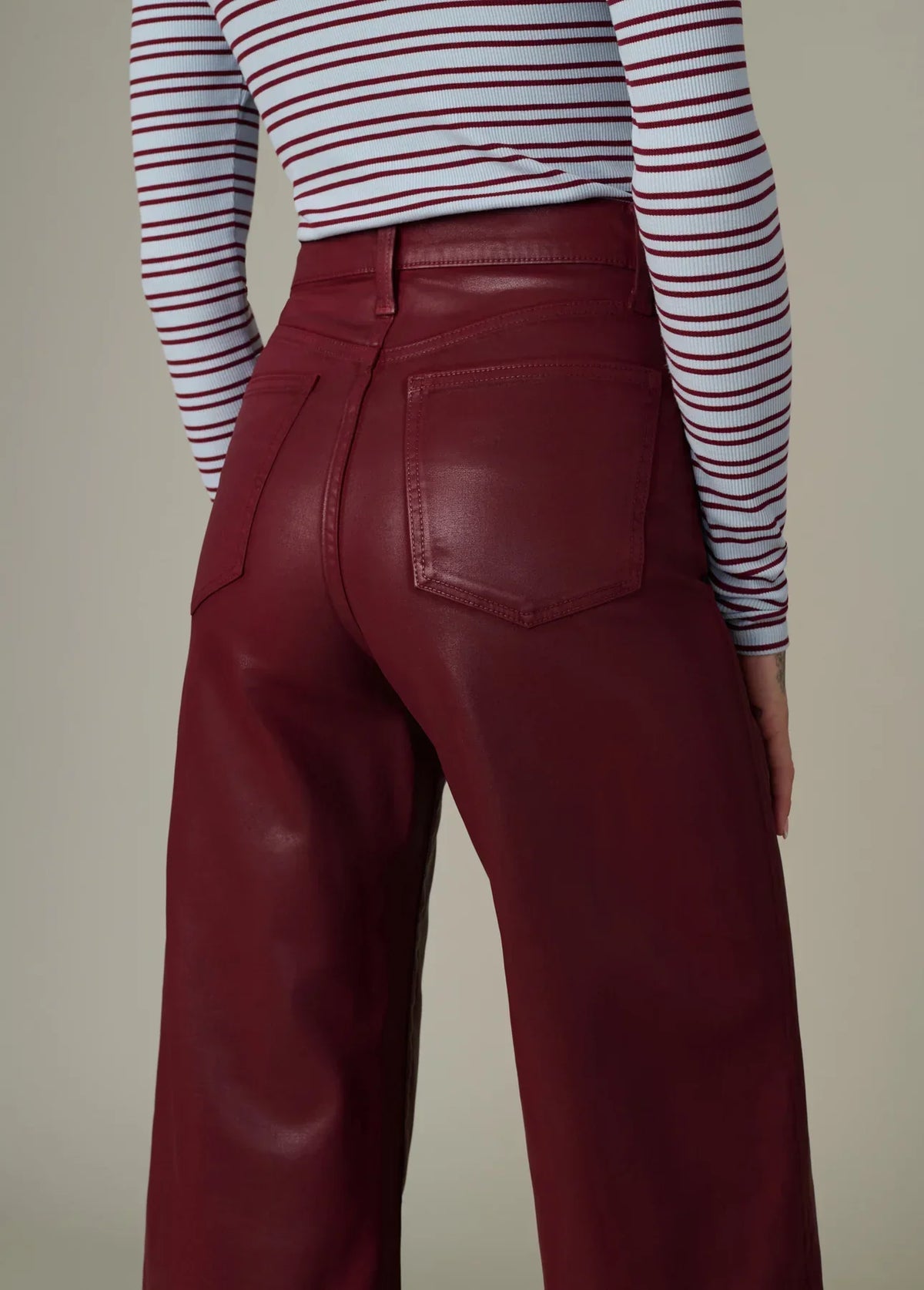 THE MIA WIDE LEG ANKLE COATED