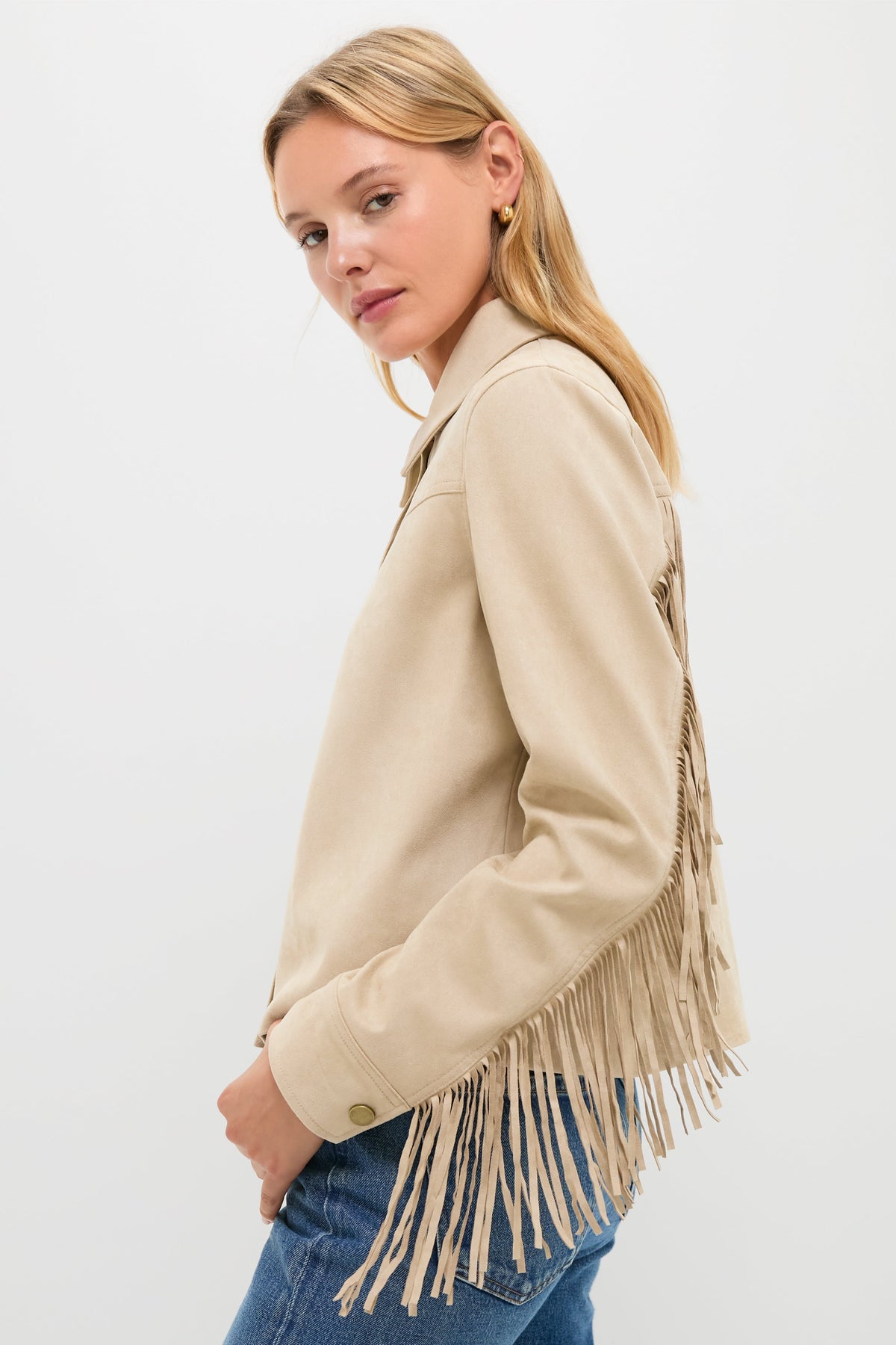 Biscotti Faux Suede Fringe Lauren Jacket