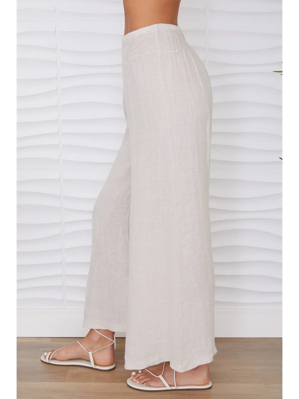 SMOCKED WAIST PALAZZO PANT