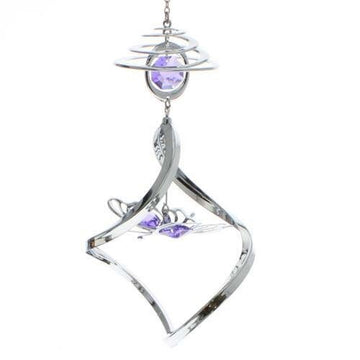 Chrome Butterfly Suncatcher Ornament