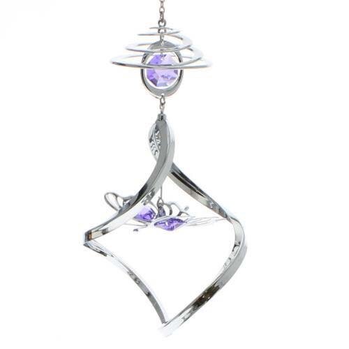 Chrome Butterfly Suncatcher Ornament