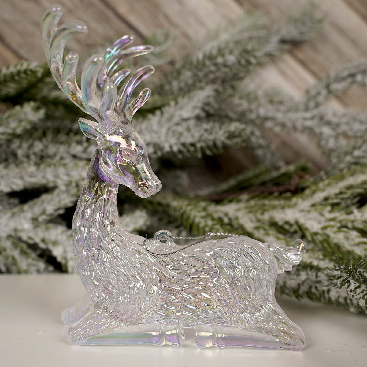 Iridescent Reindeer Christmas Ornament