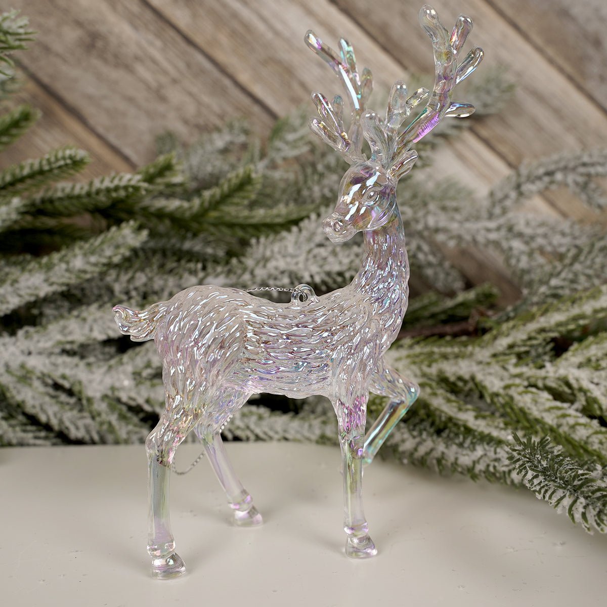 Iridescent Reindeer Christmas Ornament