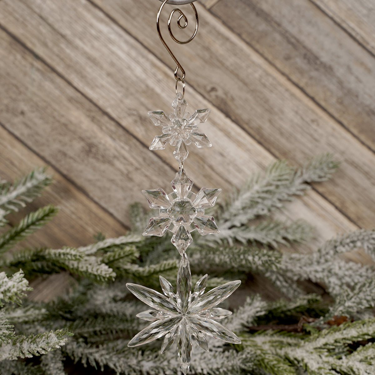 Acrylic Dangling Snowflake Ornament
