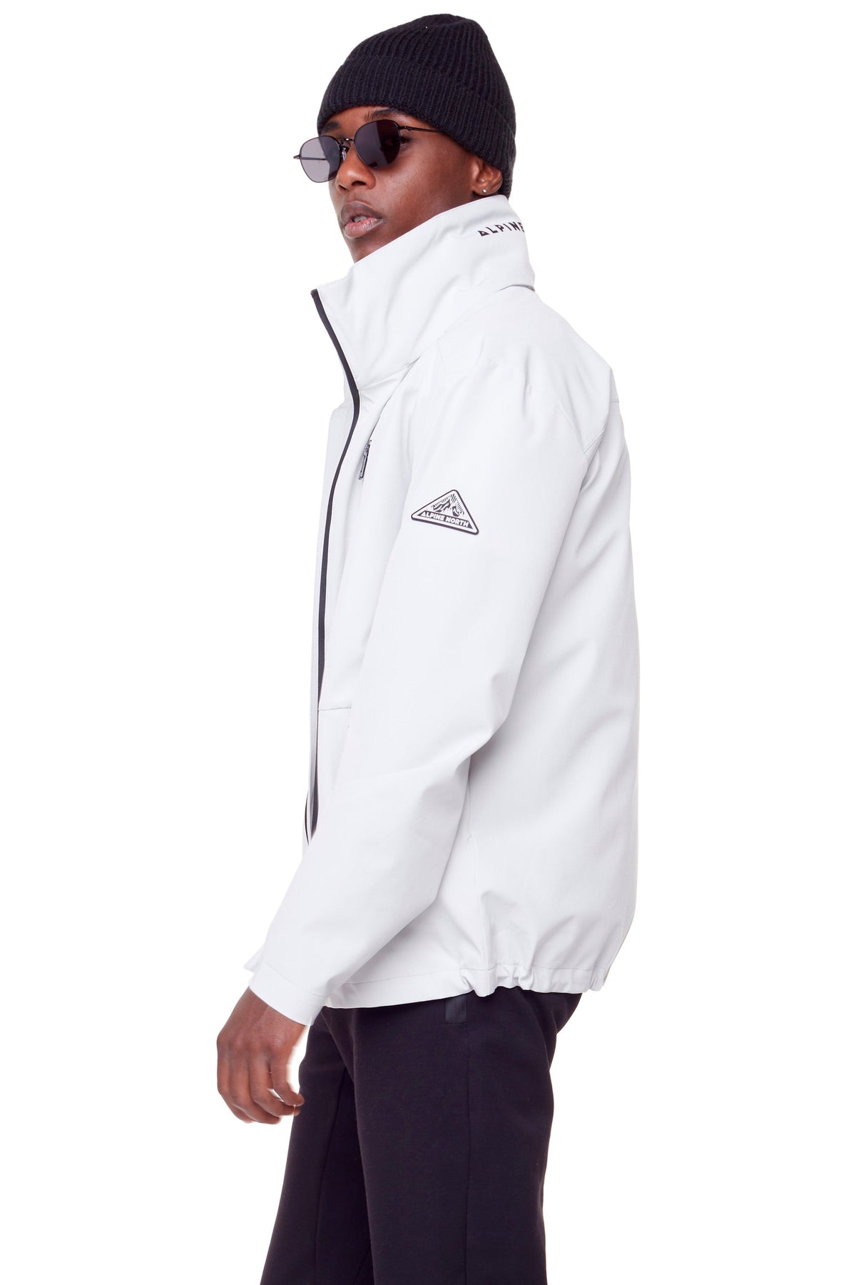 CARMACKS | MEN'S (RECYCLED) MIDWEIGHT RAIN SHELL JACKET, CEMENT