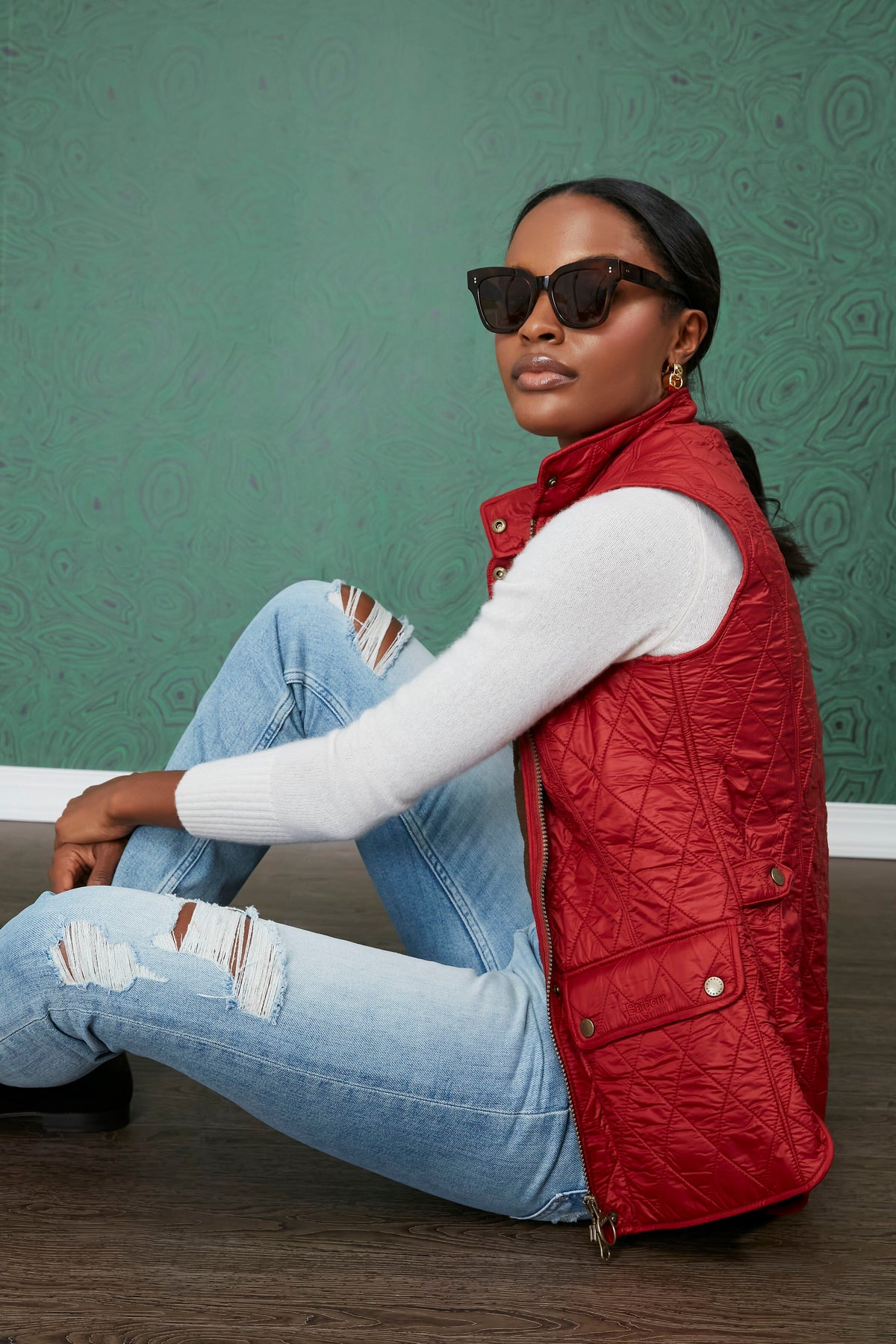 Dark Red Wray Gilet