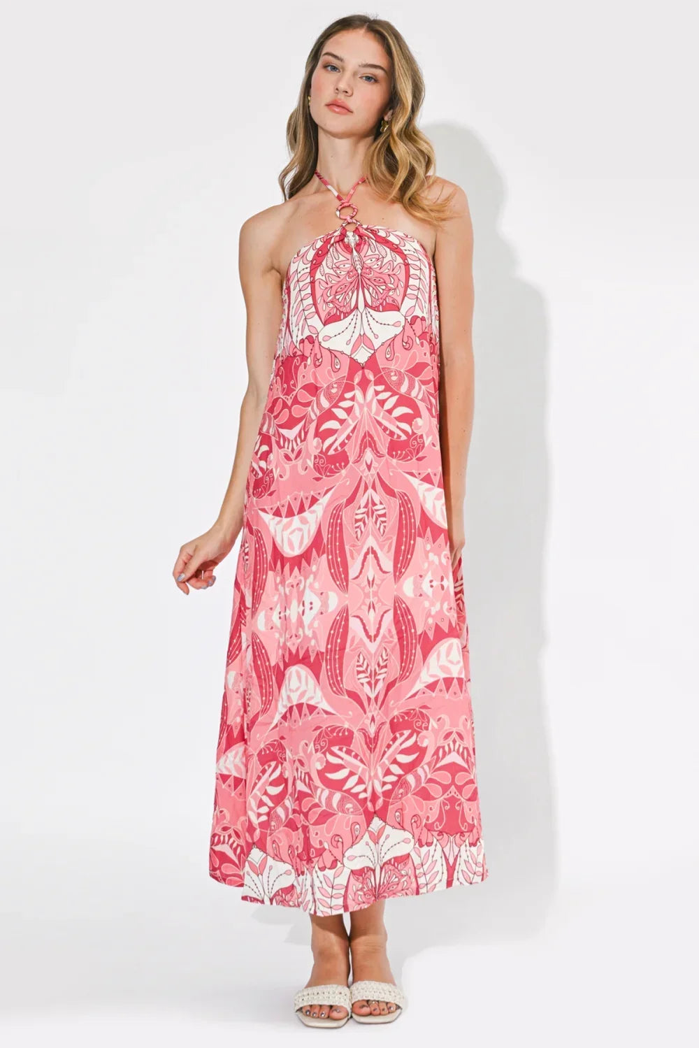 ANYA O RING HALTER MAXI DRESS