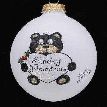 Smoky Mountain Bear Heart Ornament