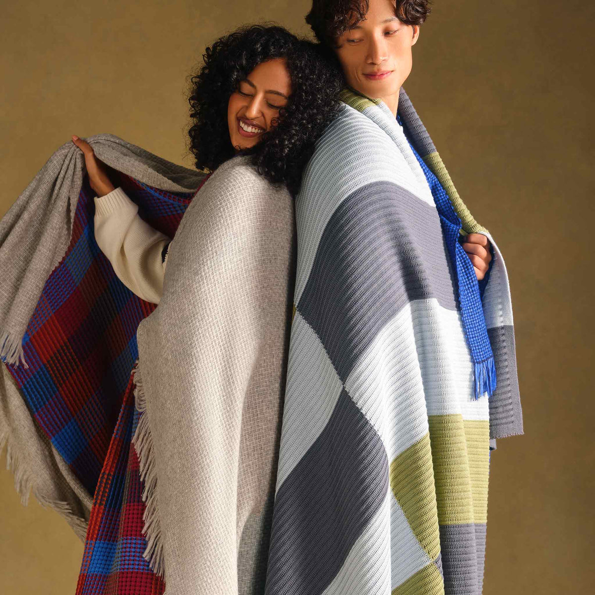 Two-Toned Lambswool Throw Blanket