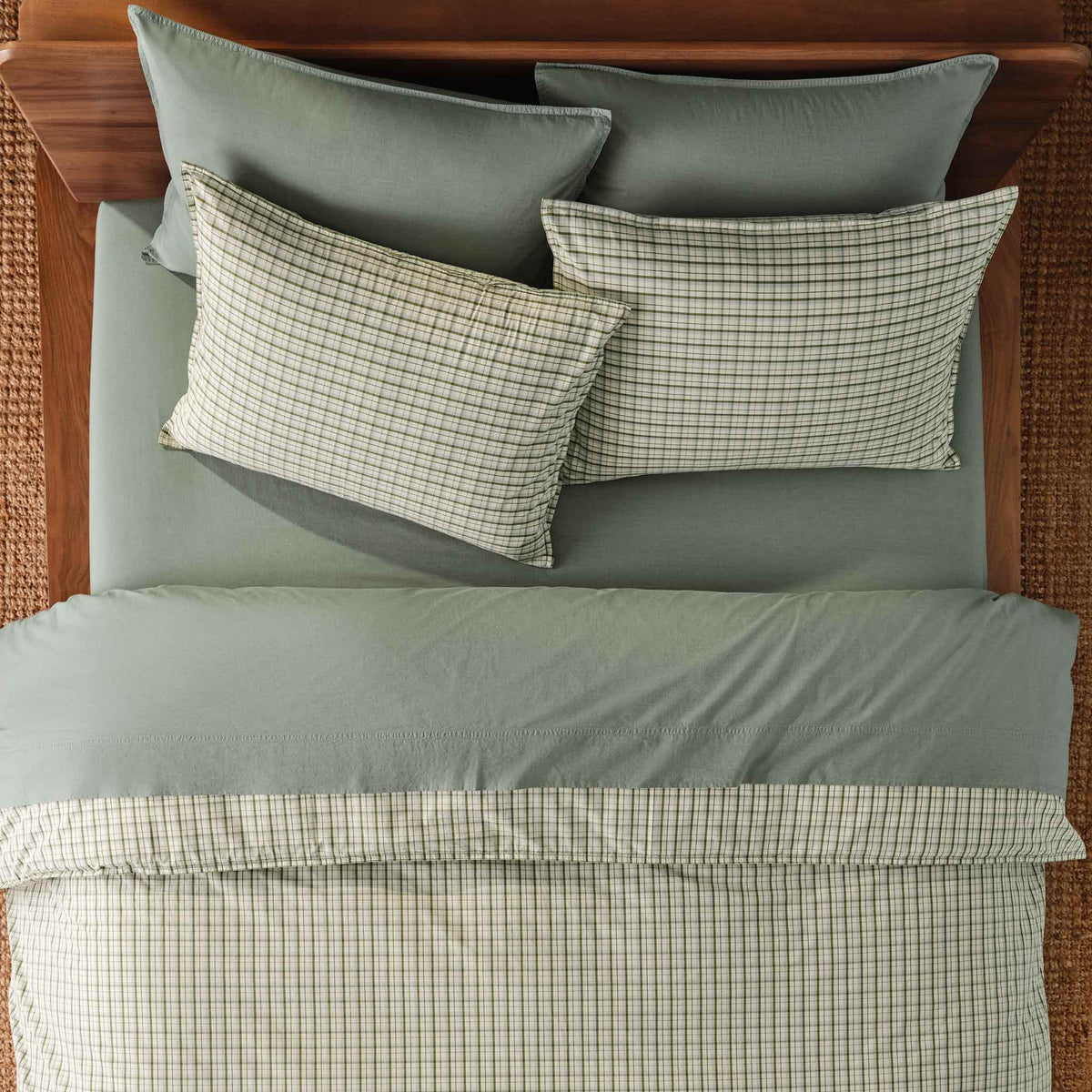 Washed Classic Percale Duvet Set