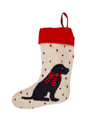 Black Lab Christmas Stocking