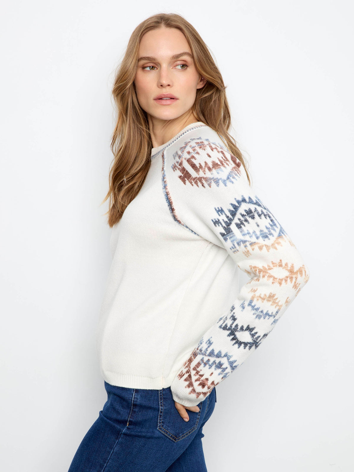 Reversible Raglan Sweater - Lake Tahoe