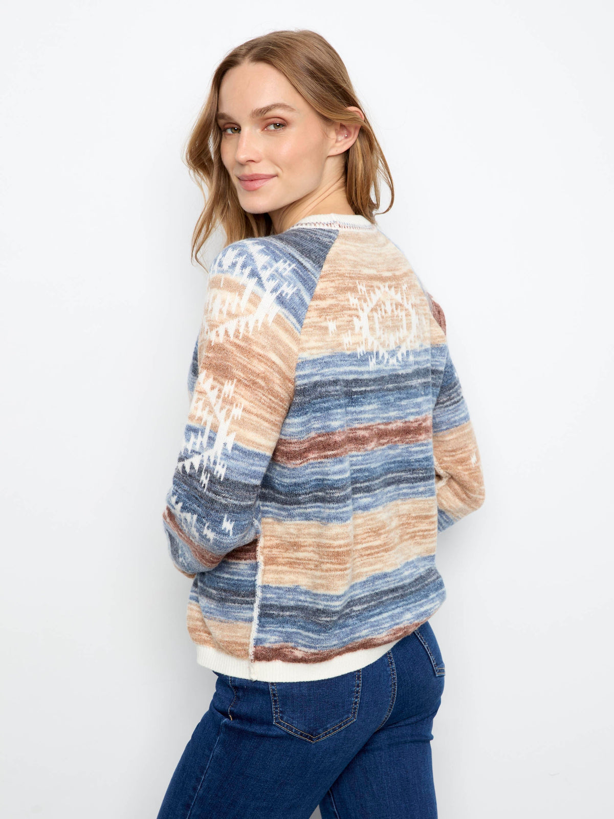 Reversible Raglan Sweater - Lake Tahoe