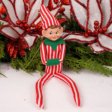 13Inch Red White Stripe Elf Ornament