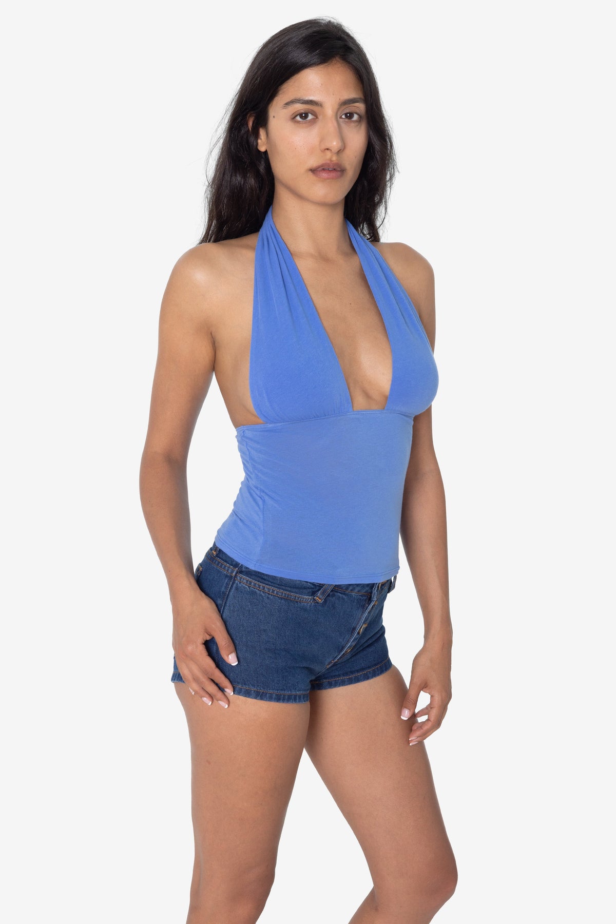 CC3853 - Cheesecloth Ruched Halter Top