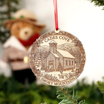 Cades Cove Church Christmas Ornament