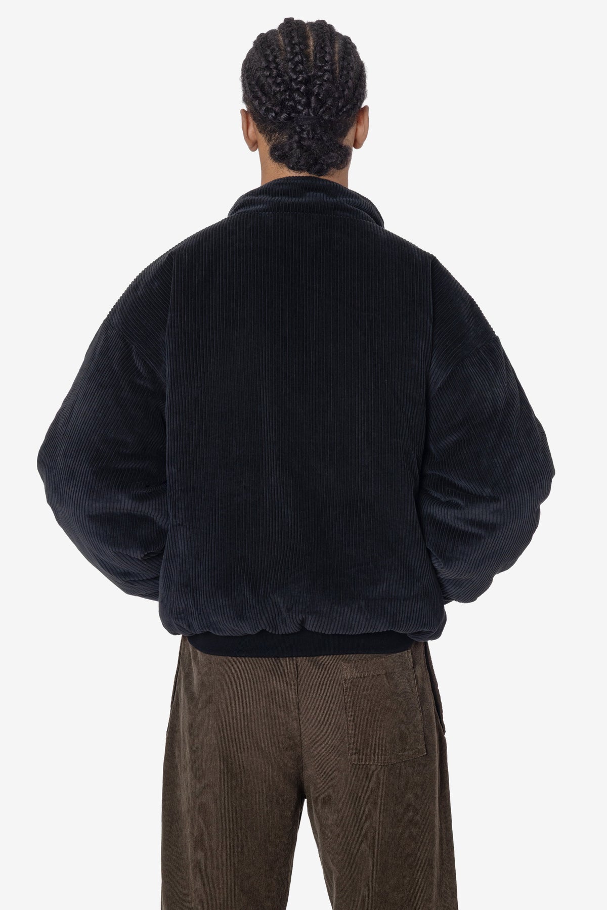 CD410PD - Corduroy Puffy Zip Up Jacket