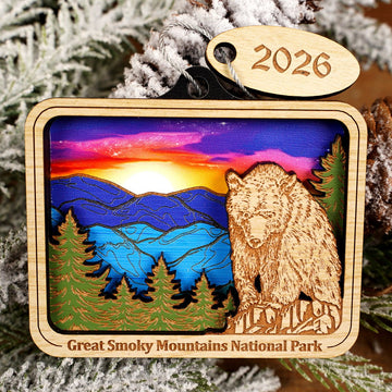 GSMNP Bear Colorful Sky Ornament