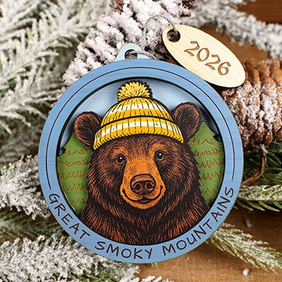 GSM Stocking Cap Bear Ornament