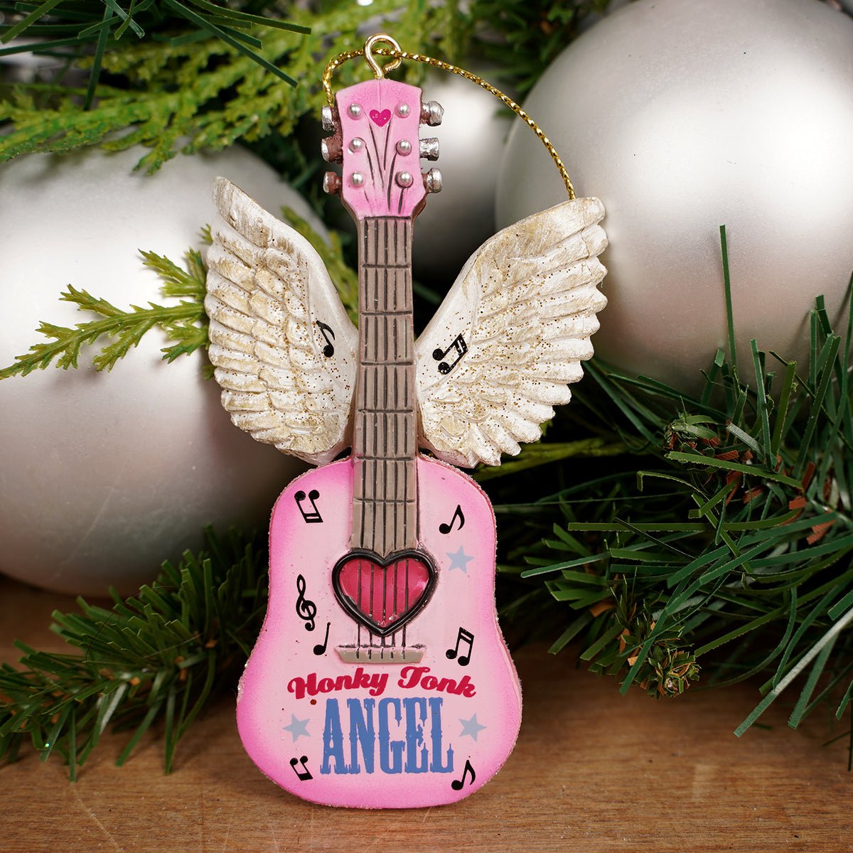 Honky Tonk Guitars with Wings Ornaments