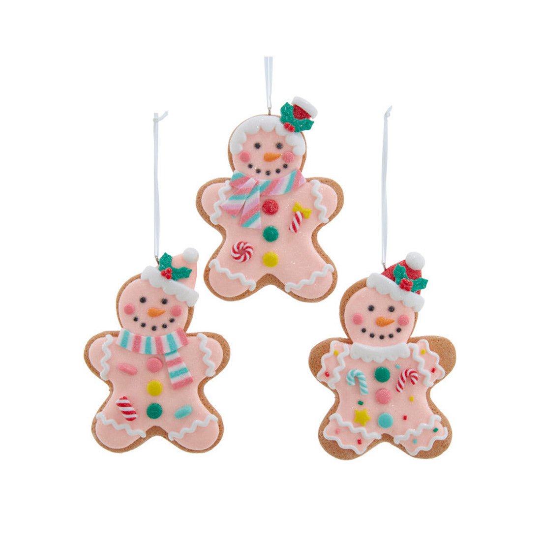 Pink Gingerbread Man Ornament
