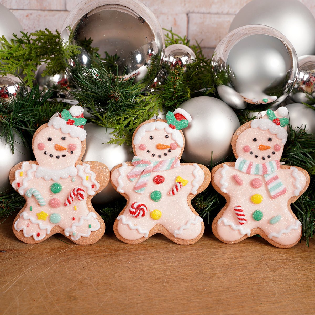 Pink Gingerbread Man Ornament