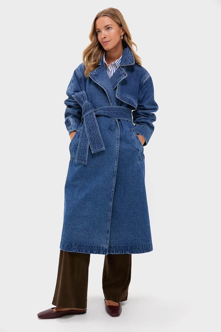 Denim Cillian Trench Coat