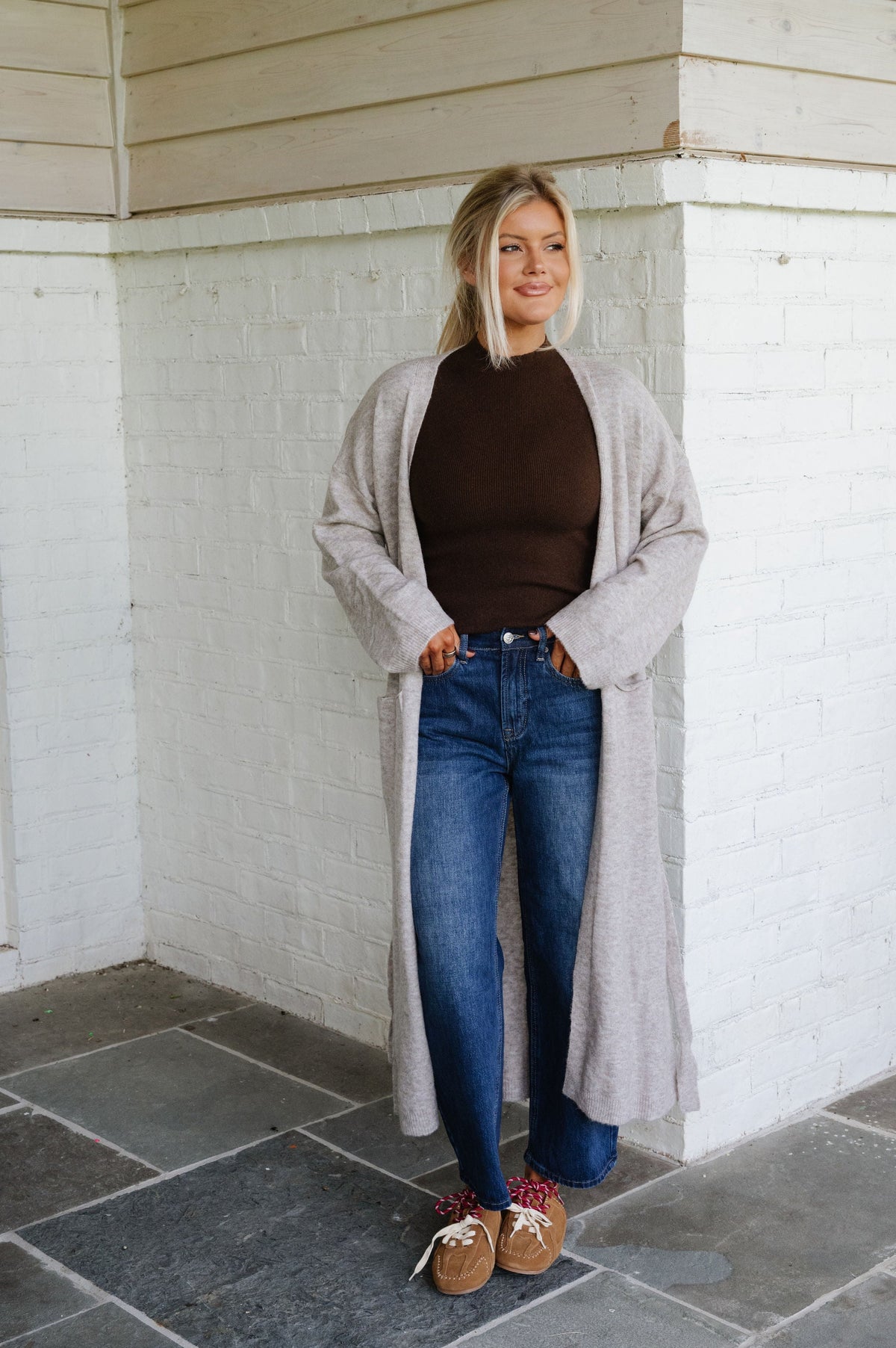 Zoe Tie Cardigan-Light Mocha