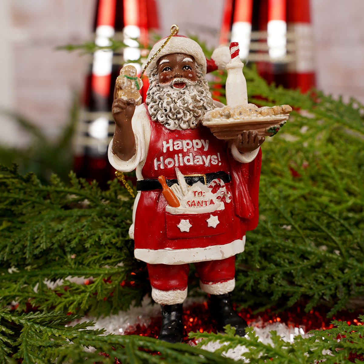 Heritage Chef Santa Ornaments Two Styles