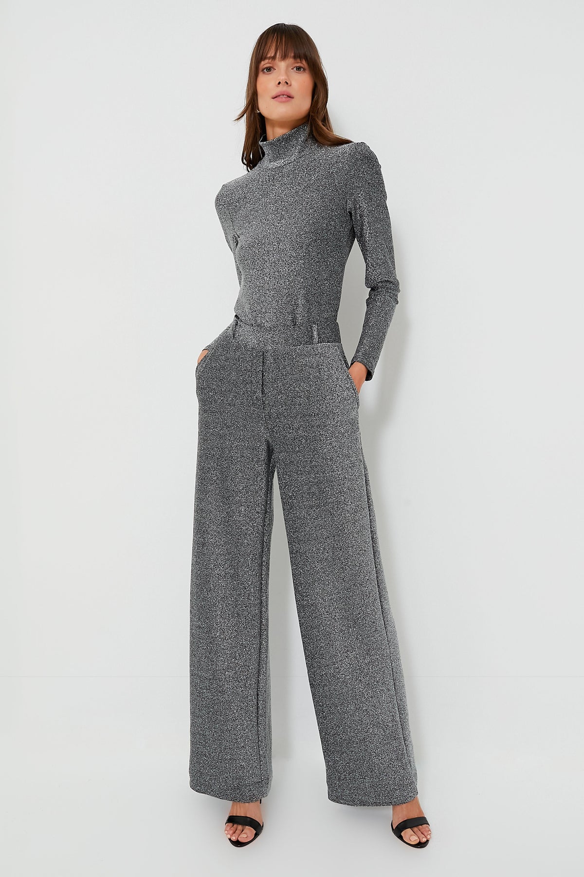 Shimmer Gray Jacka Turtleneck