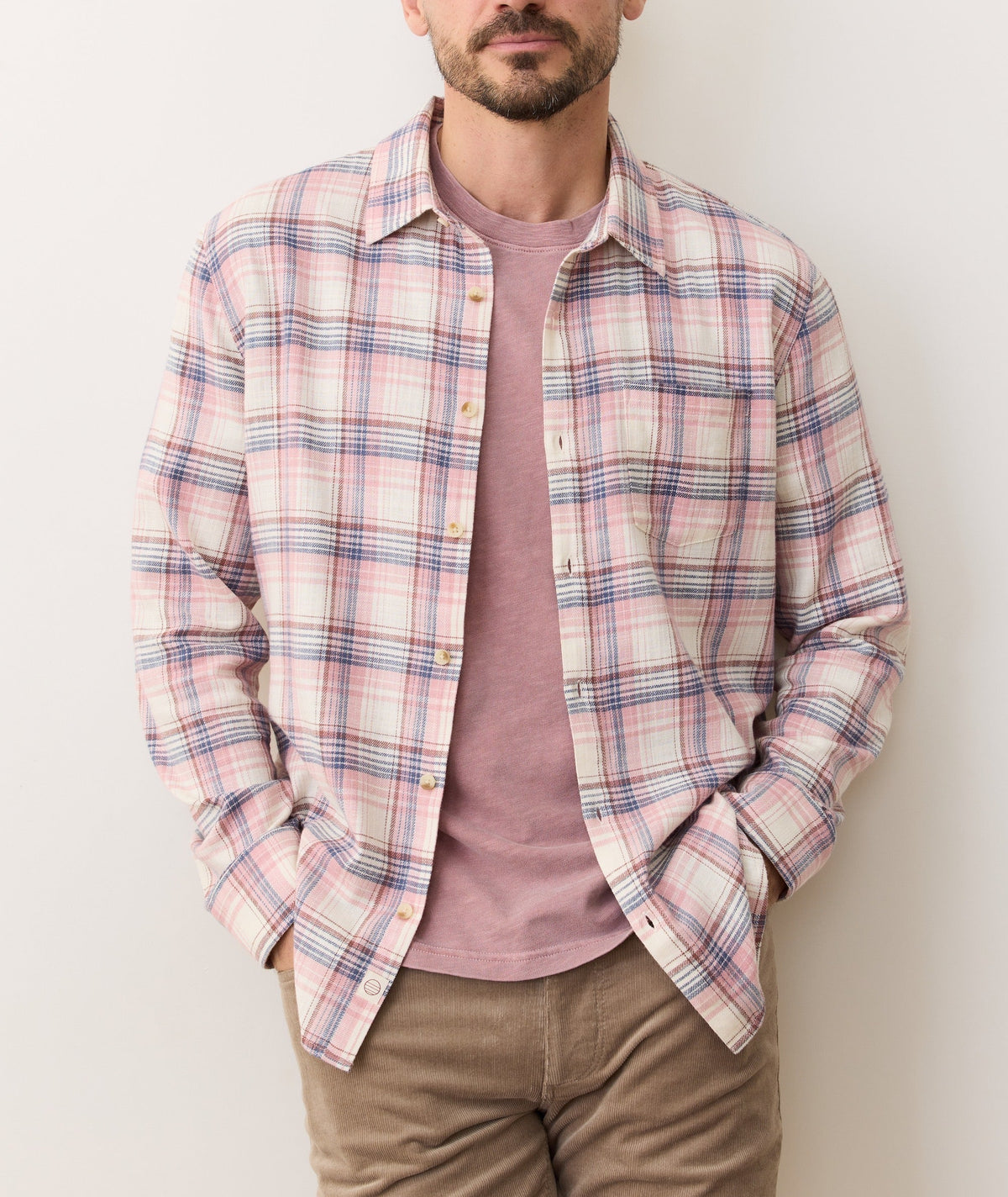 Stretch Selvage Long Sleeve Shirt