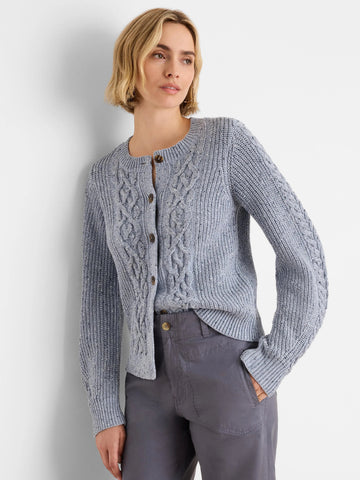 FLECKED SHAKER CARDIGAN