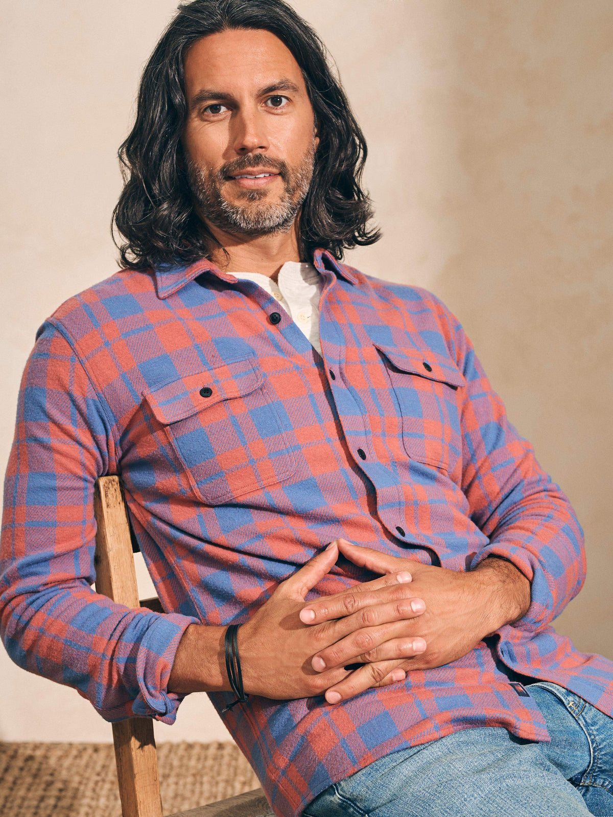 Legend Sweater Shirt - Rose Blue Check