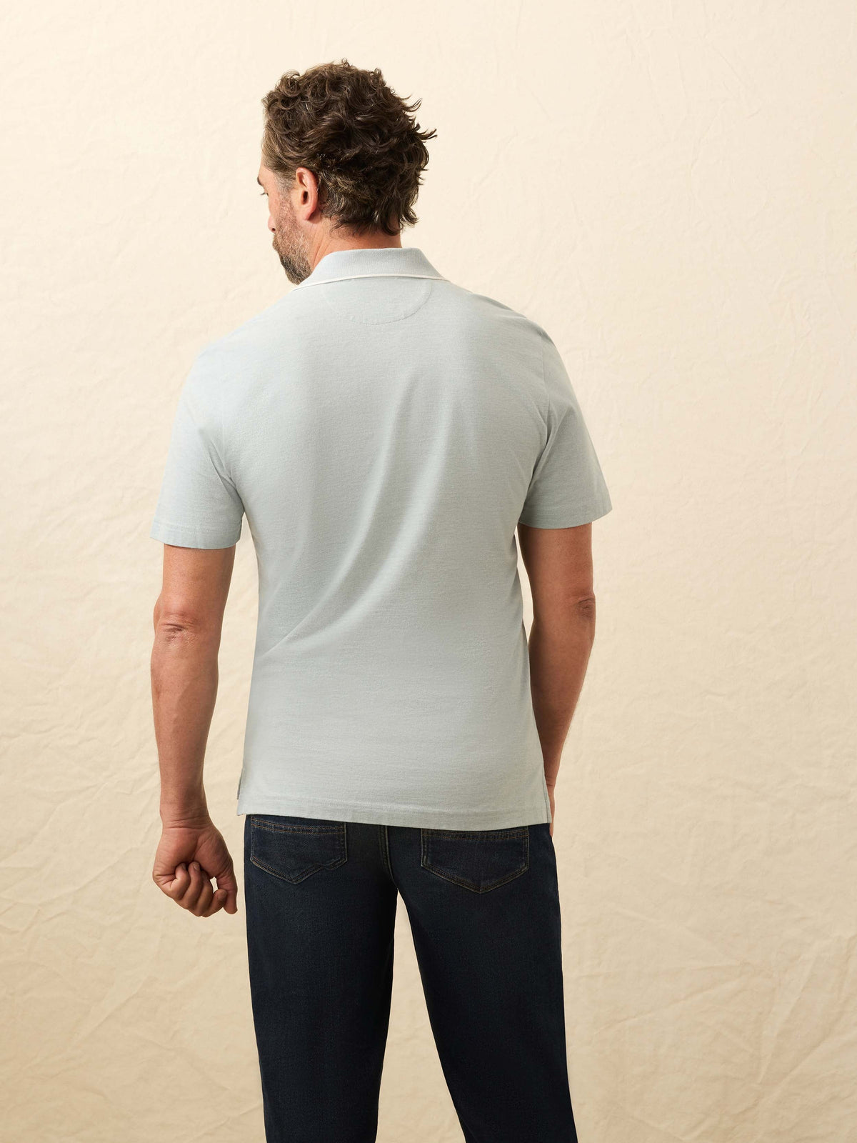Short-Sleeve Movement Pique Polo - Huron Blue Melange