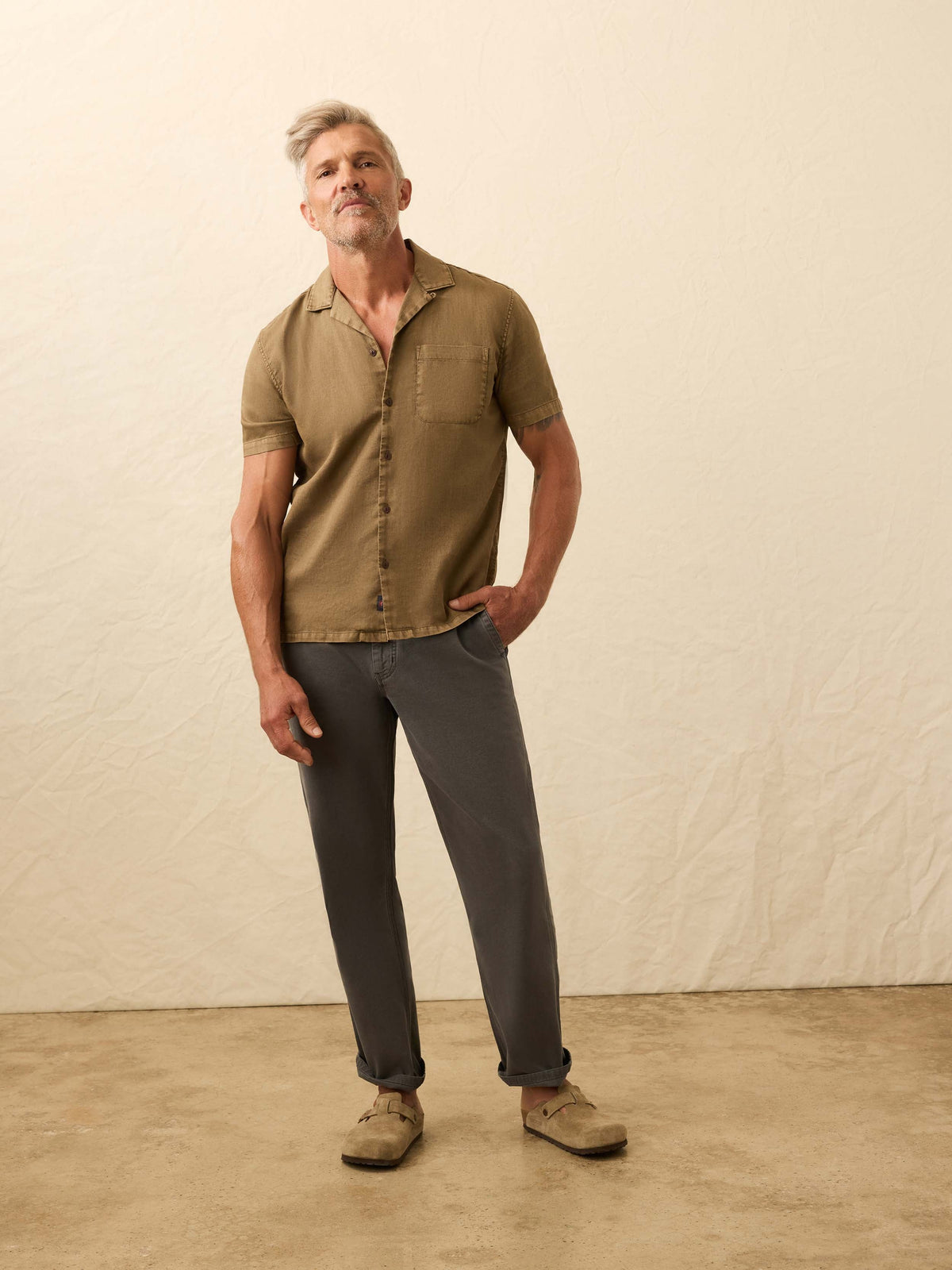 Short-Sleeve Hemp Blend Shirt - Timber