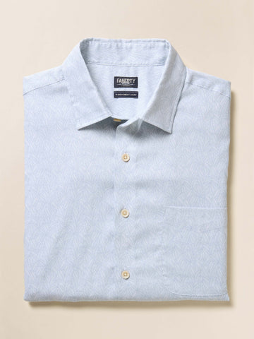 Short-Sleeve Movement Monterey Shirt - Ivory Sky Rainforest