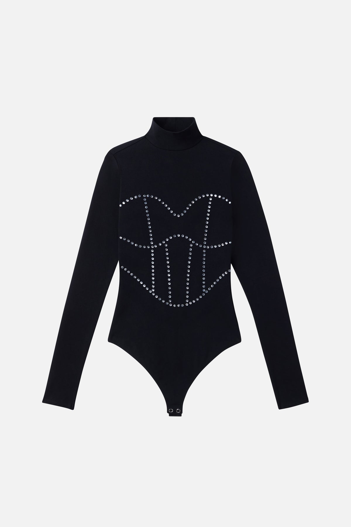 DOLLY CRYSTAL CORSET BODYSUIT | BLACK001
