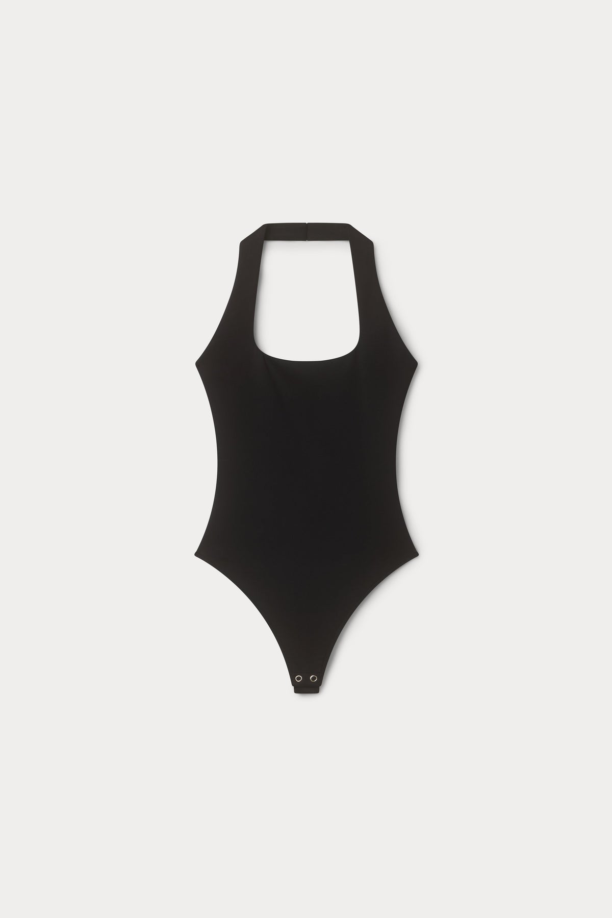 SCULPTING HALTER SQUARE NECK BODYSUIT| BLACK001