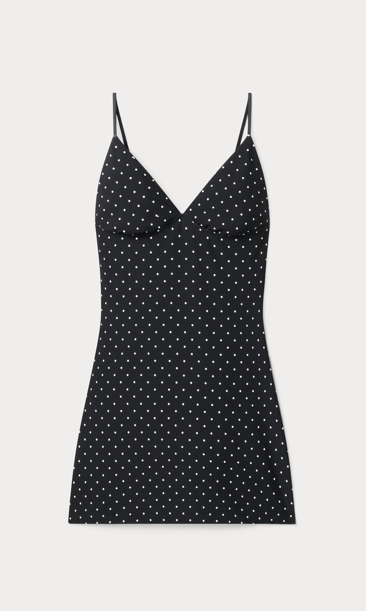 THE WEIGHTLESS SCULPTING MINI DRESS | MINI DOT BLACK