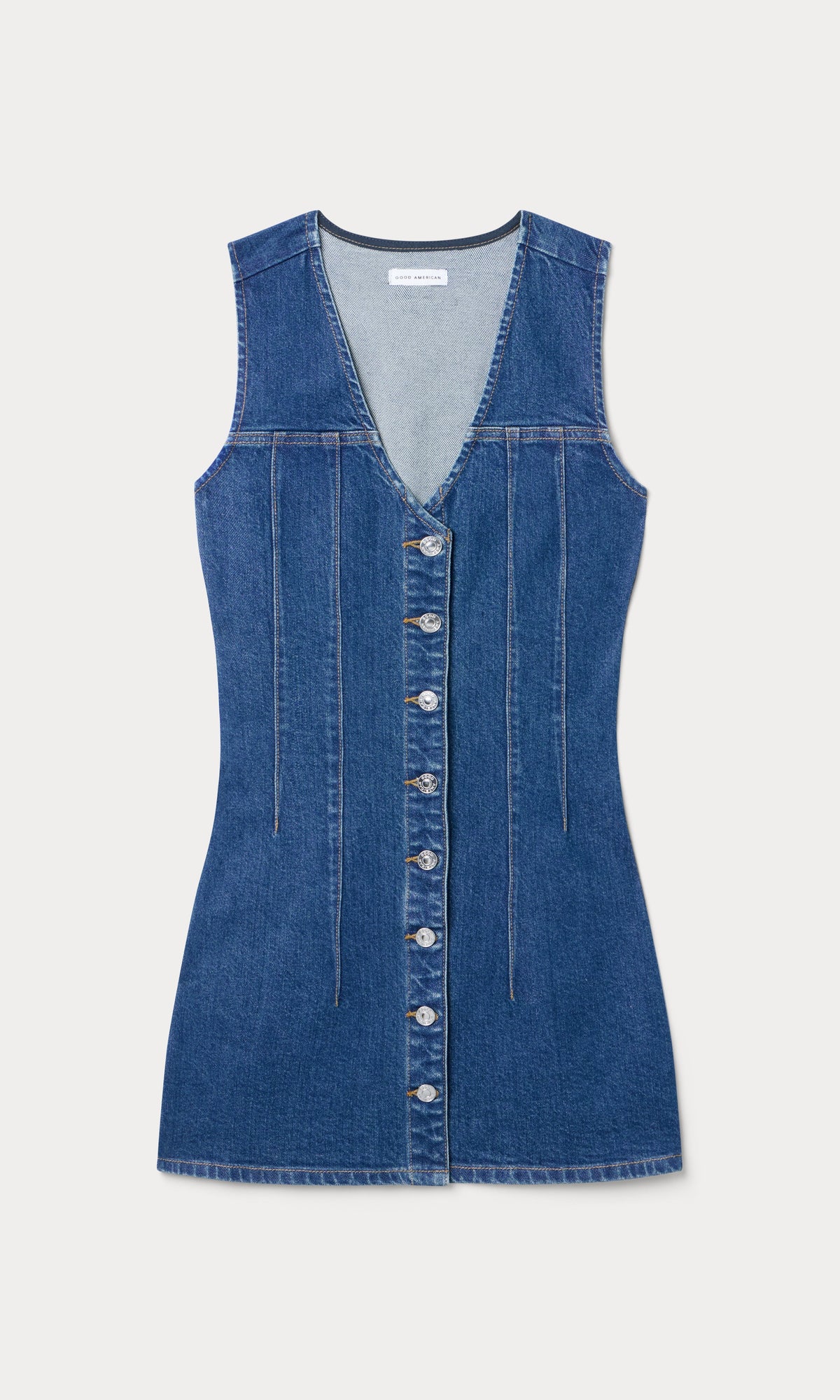 THE DENIM V NECK DRESS | INDIGO1265