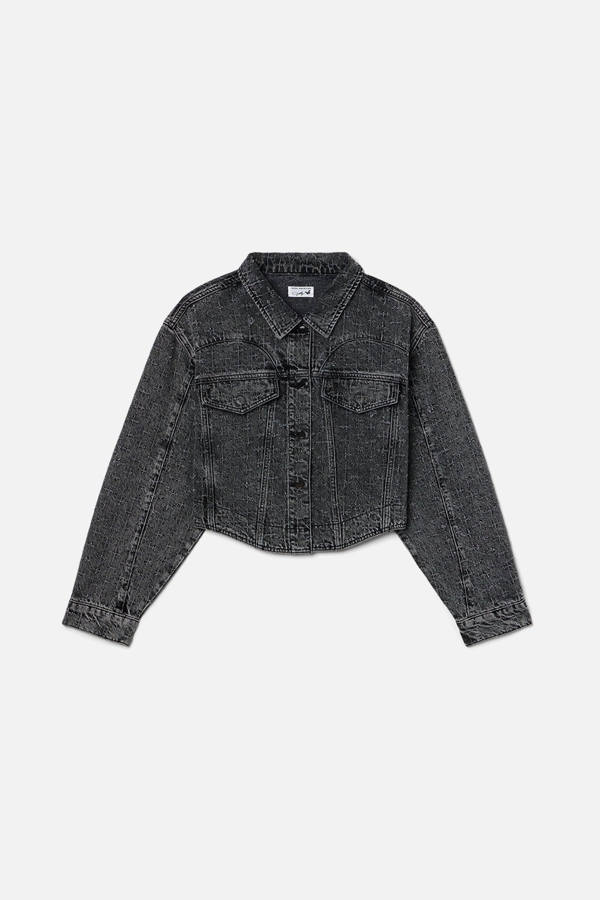 DOLLY CRYSTAL DENIM JACKET | BLACK415
