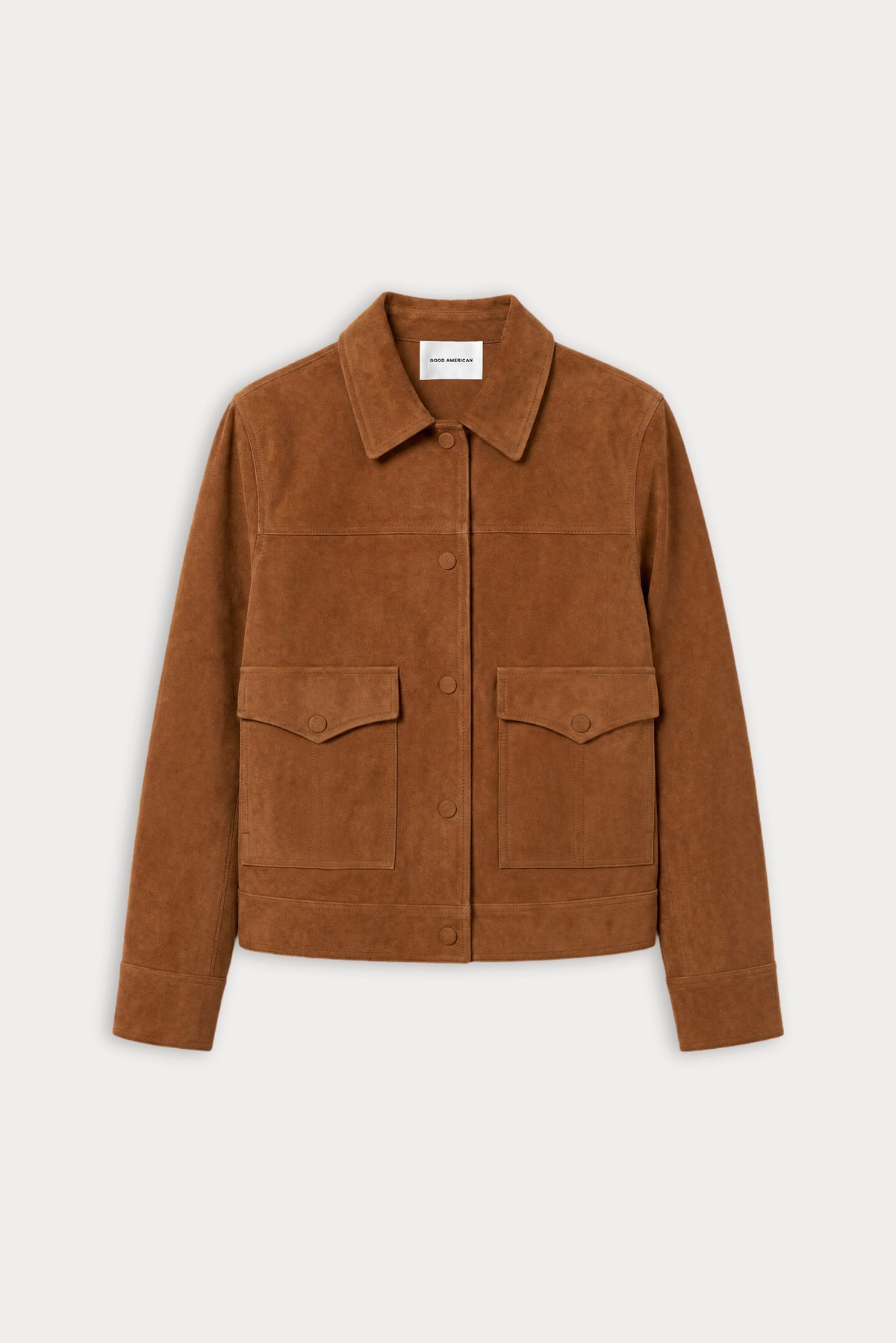 THE SUEDE BOXY JACKET | CAFE CLAY