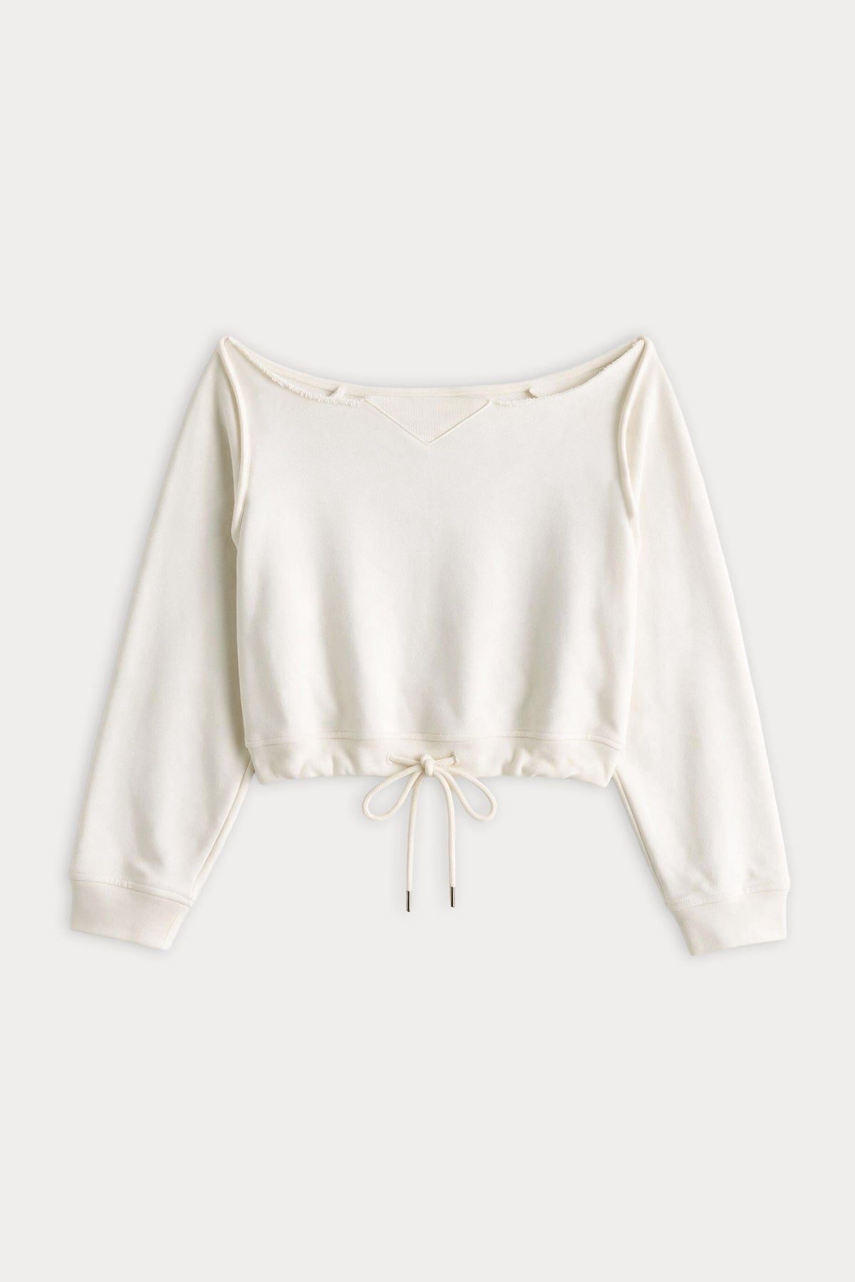THE FRENCH TERRY TIE SWEATSHIRT | CHALK