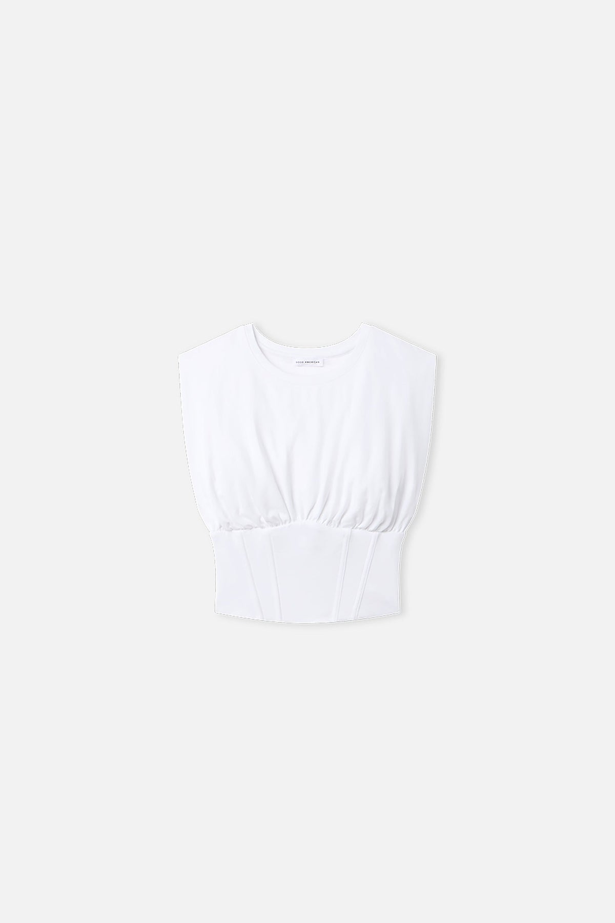 SLEEVELESS CORSET TOP | WHITE001