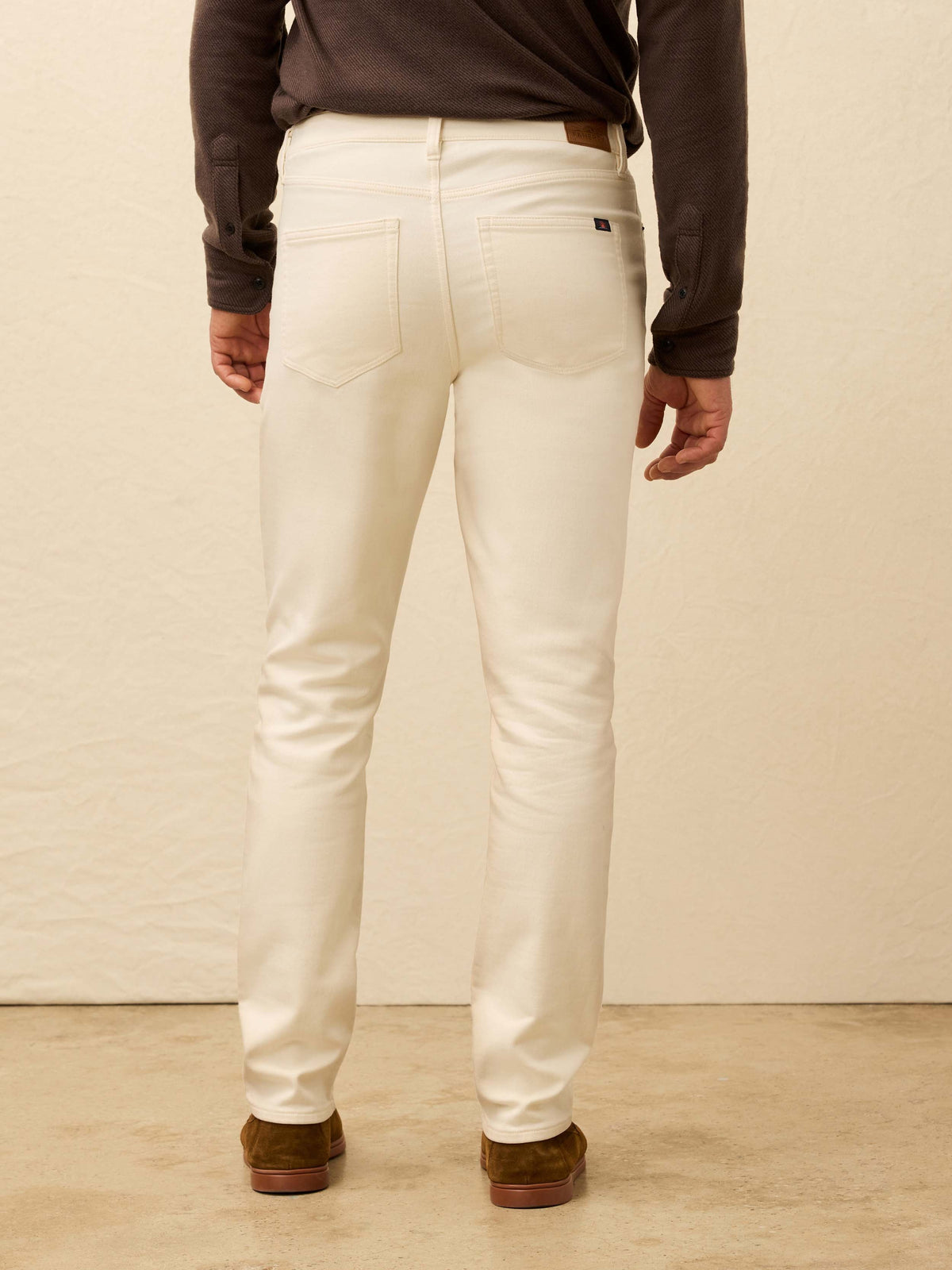 Stretch Terry 5-Pocket Pant - Egret