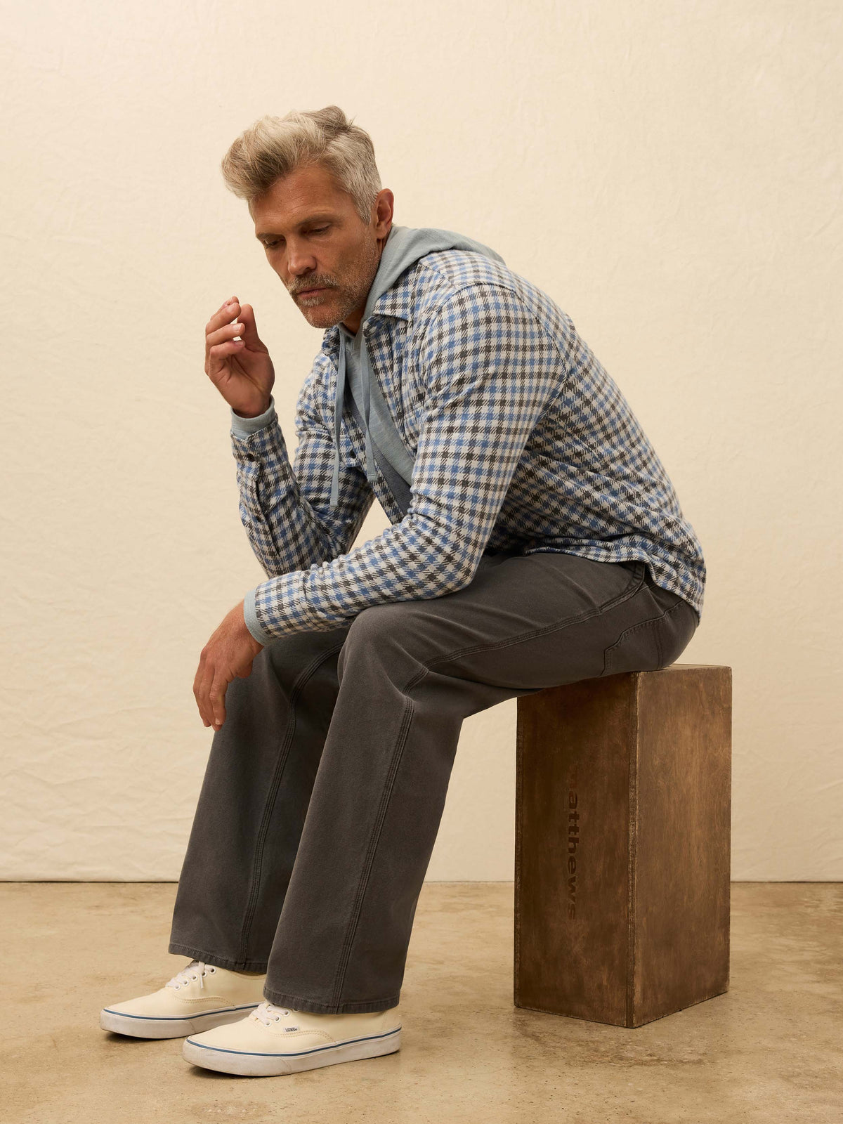 Legend Sweater Shirt - Graphite Sky Gingham
