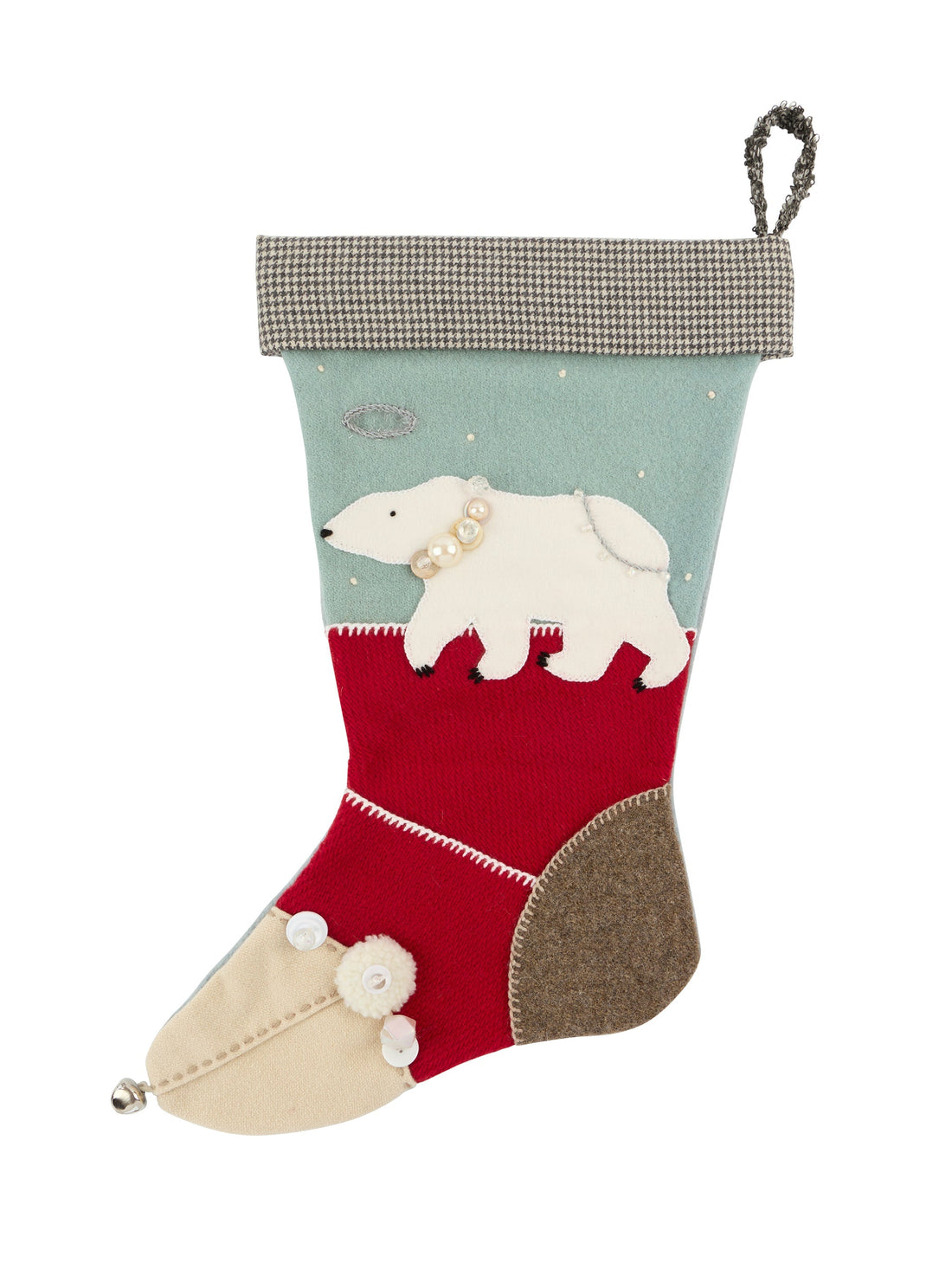 Heirloom Polar Bear Wool Stocking