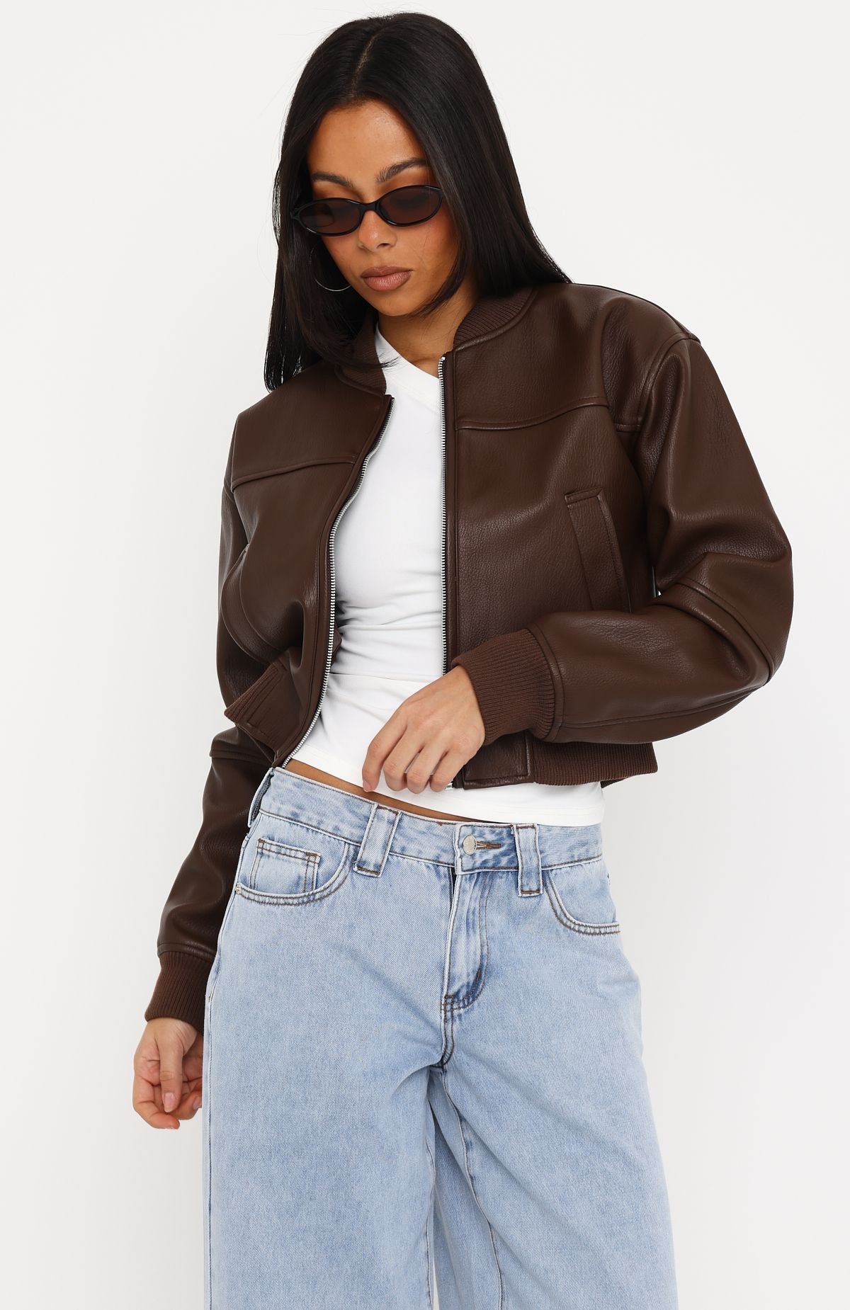 Growing Stronger PU Jacket Chocolate