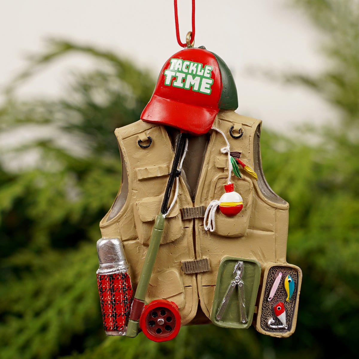 Fishing Vest and Hat Christmas Ornament